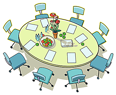 digital drawing of meeting table konferensbord