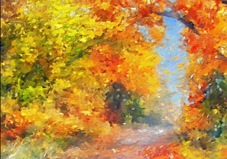 painting of autumn leaves